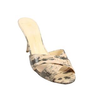 Giuseppe Zanotti Design Womens Embossed Karolin Sandals Shoes Beige Size 7